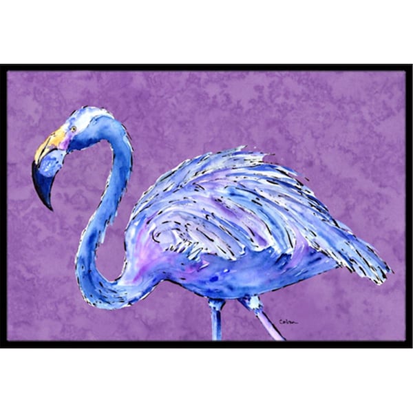 Jensendistributionservices 24 x 36 in. Flamingo On Purple Indoor Or Outdoor Doormat MI2556177 - main